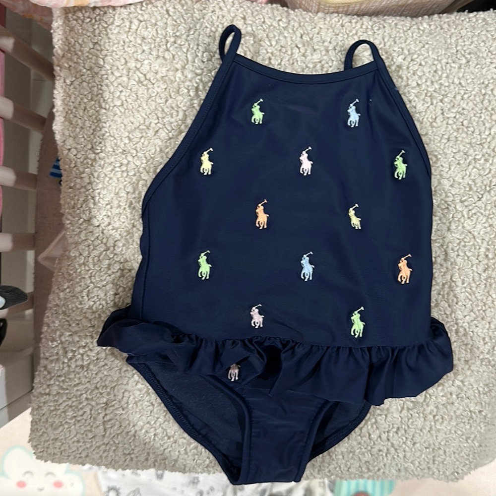Navy blue one piece swimsuit for baby size 12M